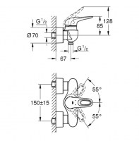 MONOMANDO DUCHA EUROSTYLE GROHE